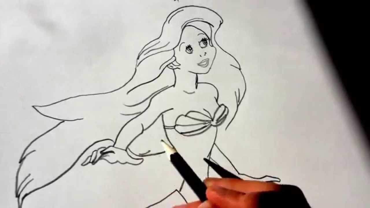 1280x720 How To Draw Ariel The Little Mermaid