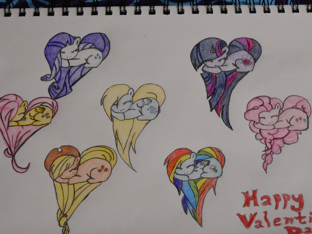 1024x768 My Little Pony Valentines Day By Blackbutterfly35