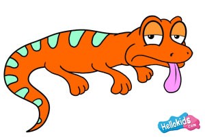 300x200 How To Draw How To Draw A Lizard