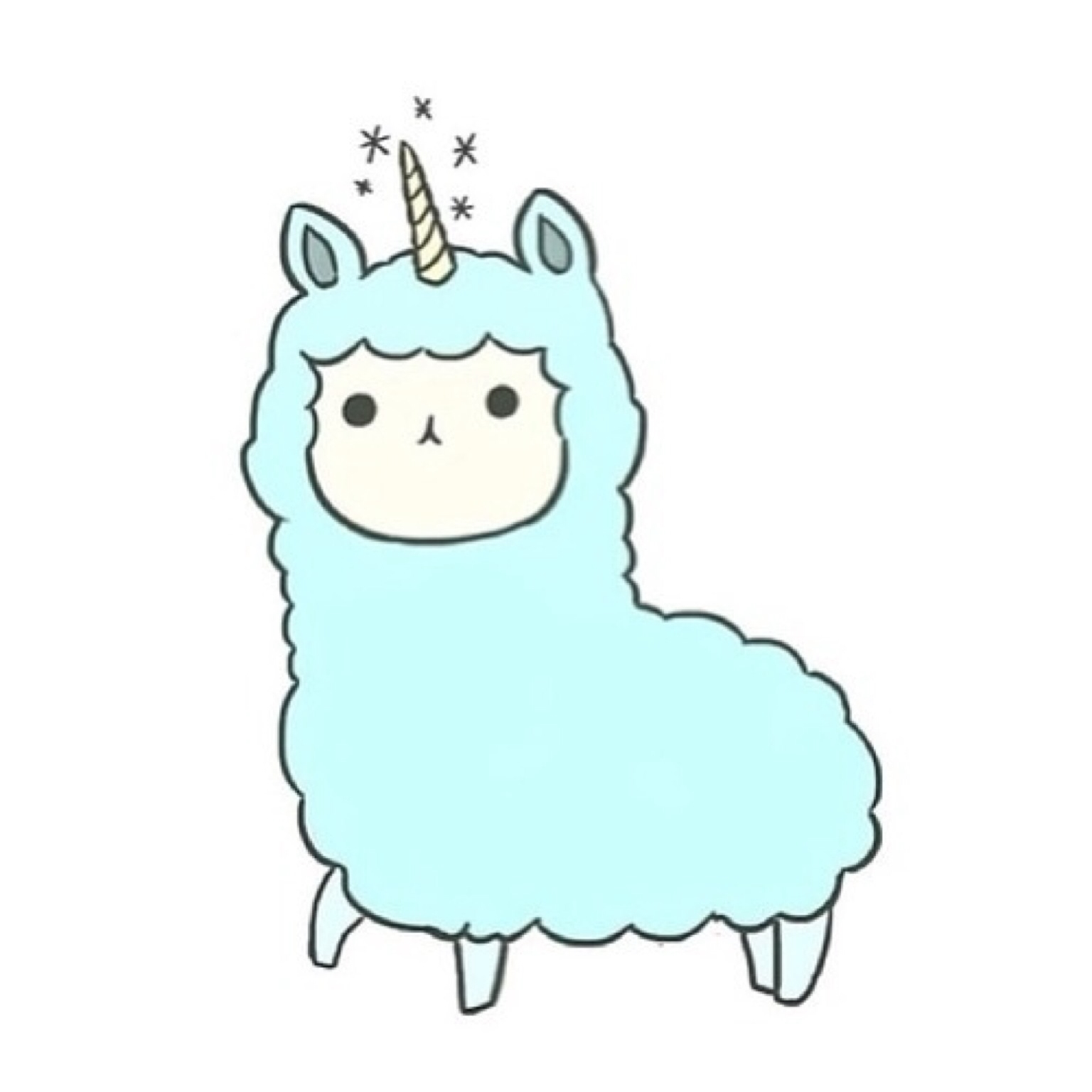 1536x1536 Llamacorn Kawaii Unicorns, Doodles And Sketches