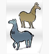 210x230 Llamas Drawing Posters Redbubble