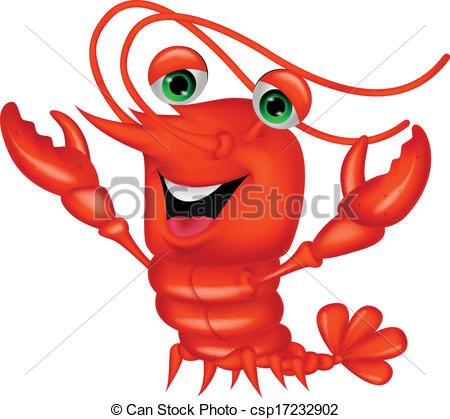 450x419 Vector Illustration Of Cute Lobster Cartoon Presenting Vector