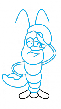 215x382 How To Draw A Lobster With Headache, Easy Step By Step Drawing