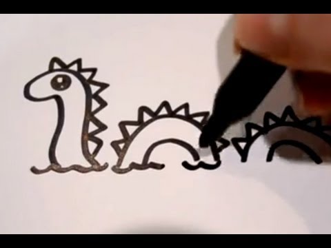 480x360 How To Draw A Cartoon Loch Ness Monster