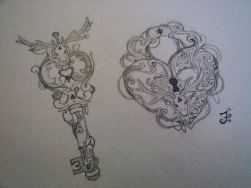 500x375 Lock And Key, I Loove The Design On These. Drawing