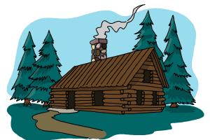 300x200 How To Draw A Log Cabin