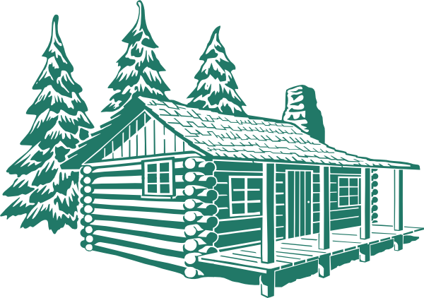 600x422 Log Cabin Clip Art
