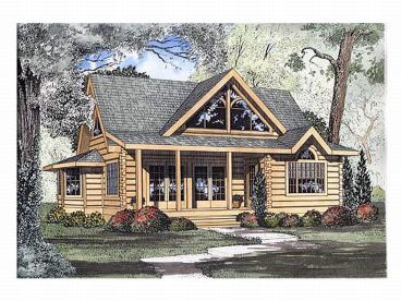 368x276 Log House Plans The House Plan Shop