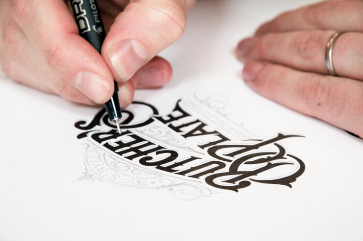 740x493 Hand Drawn Logo Design Butcher's Plate By Martin Schmetzer