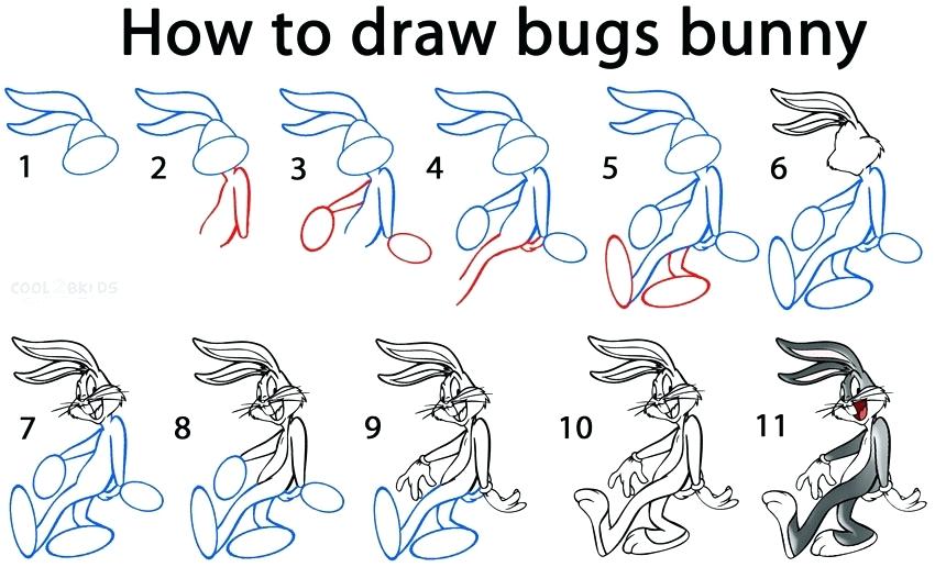 850x516 How To Draw A Bunny How To Draw Lola Bunny Step By Step