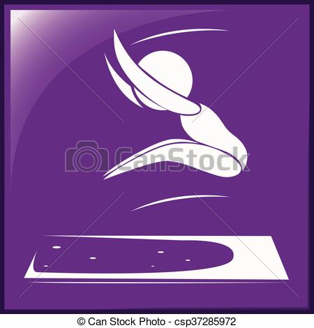 450x470 Sport Icon Of Athlete Doing Long Jump Illustration Vectors