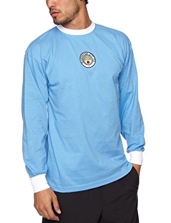 346x450 Score Draw Men's Manchester City 1972 Long Sleeve Retro Football