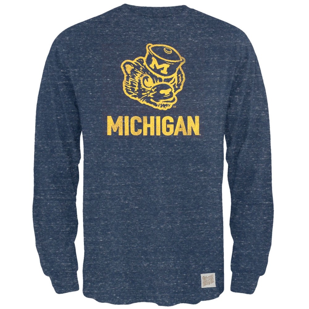1001x1001 Tri Blend Michigan Wolverines Long Sleeve Shirt Chicago Tribune