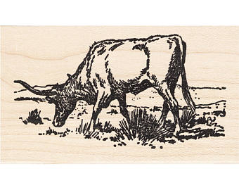 340x270 Longhorn Stamp Etsy