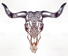 236x196 Bull Skull Drawing By John Gordon Art Tats Bull