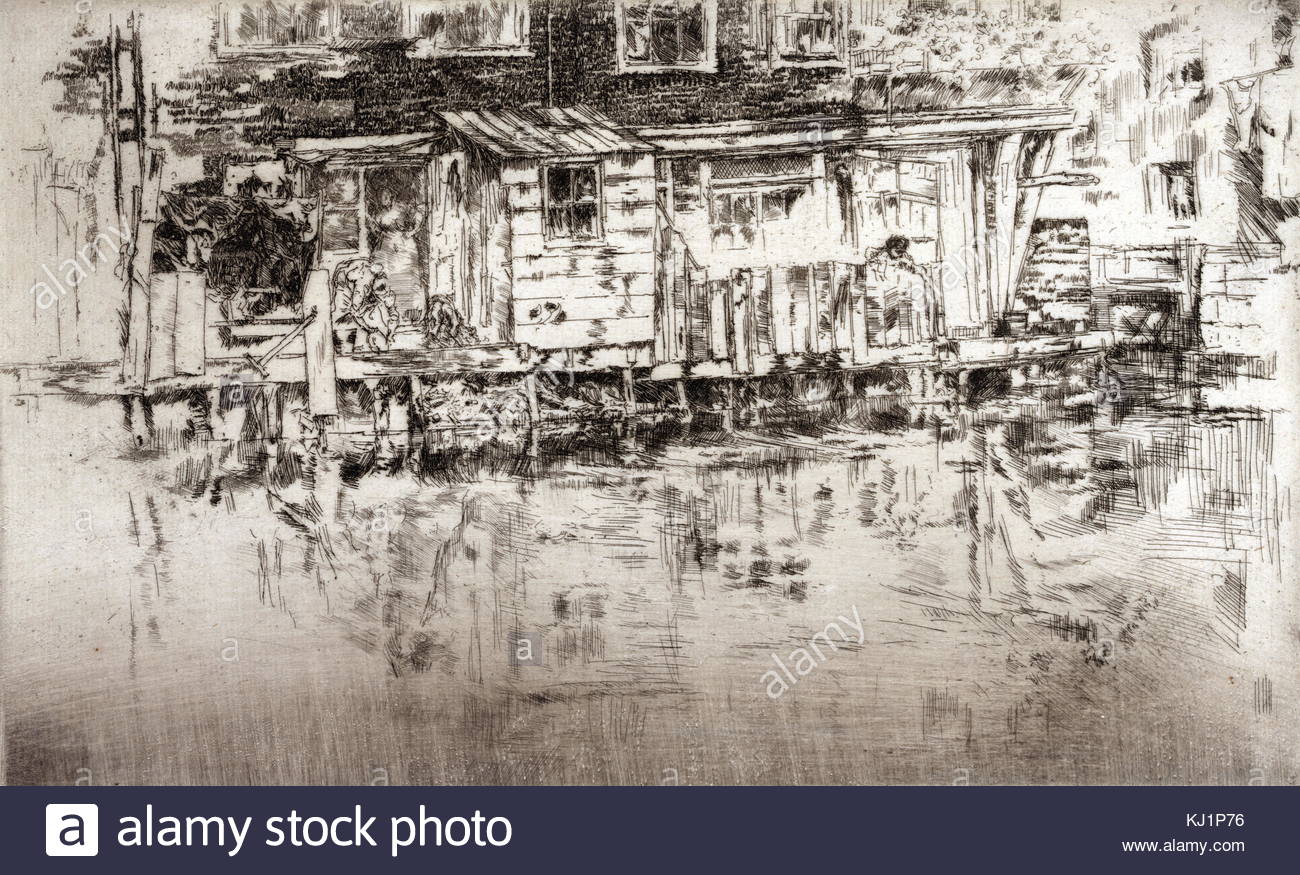 1300x875 Longhouse, Dyers, Amsterdam, Holland. Drawing By James Abbott