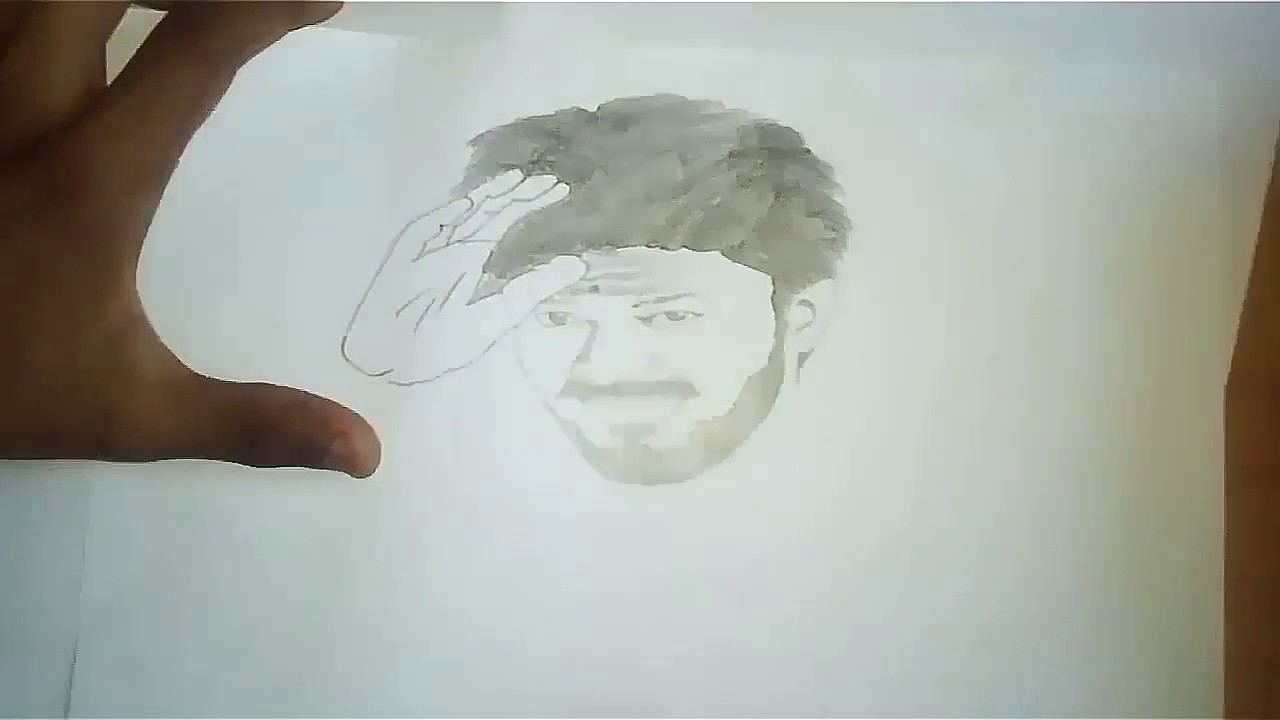 1280x720 Suvarnaraj Arts Thalapathy First Look Drawing