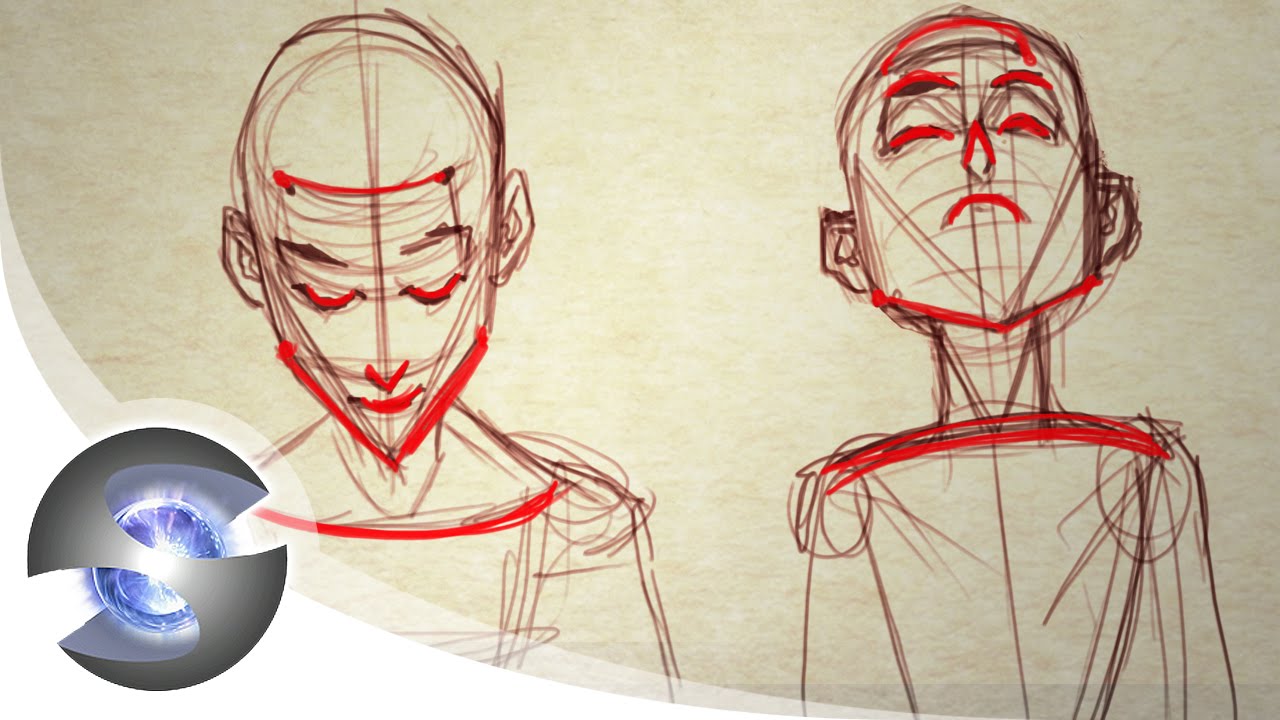 1280x720 How To Draw A Head Looking Up And Down