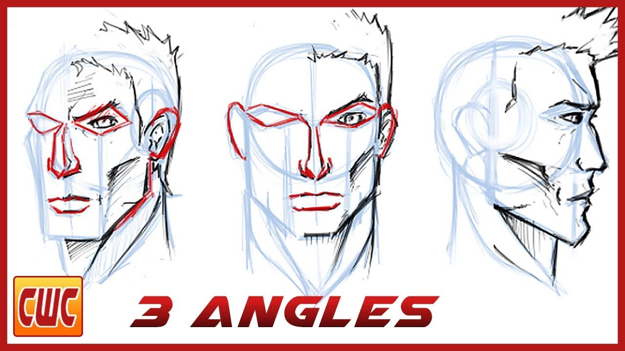 1280x720 How To Draw A Man's Head For Comics Step By Step (Andrew Loomis