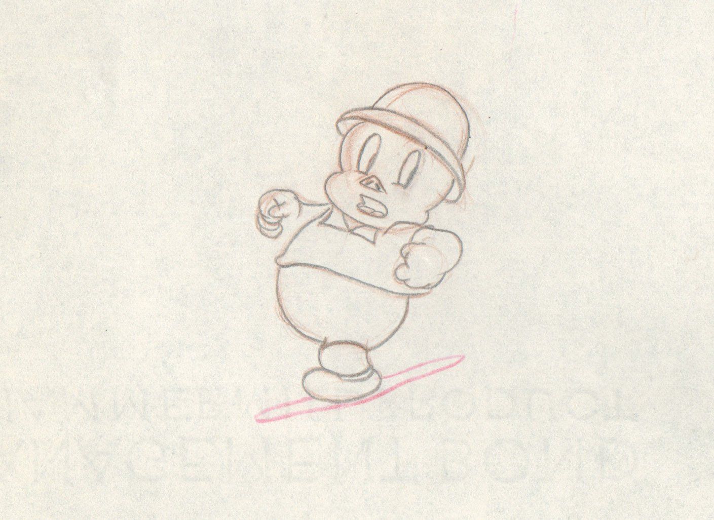 1409x1027 Looney Tunes Clampett Porky Pig 1938 Animation Cel Drawing Warner