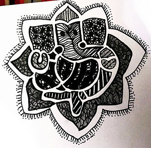 300x294 Lord Ganesh Drawings Fine Art America