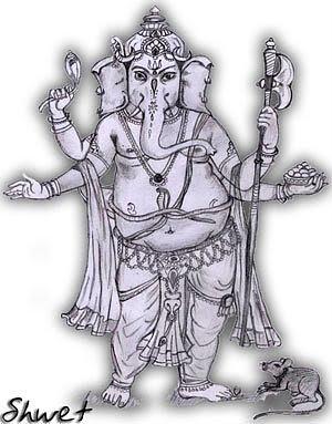 300x383 Ganesha Drawing By Shwet Suman