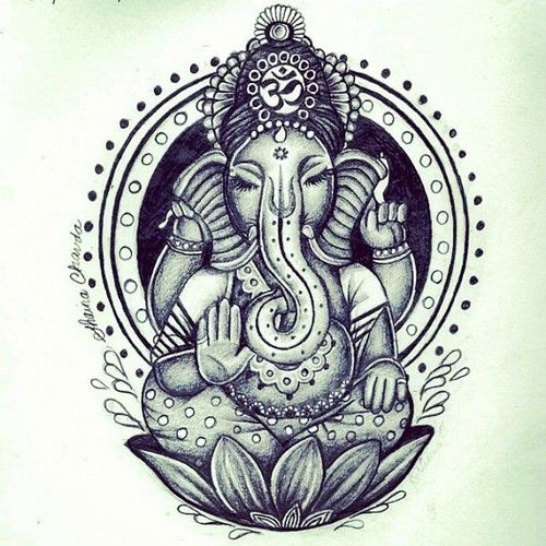 500x500 Ganesh Drawing