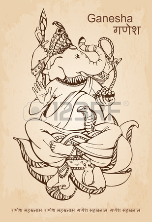 309x450 Lord Ganesha Drawing Vector Royalty Free Cliparts, Vectors,