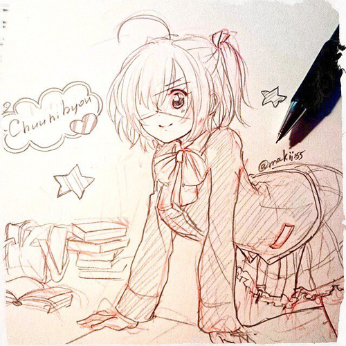 500x500 Love, Chunibyo And Other Delusions! Heart Throb, Anime , Drawing