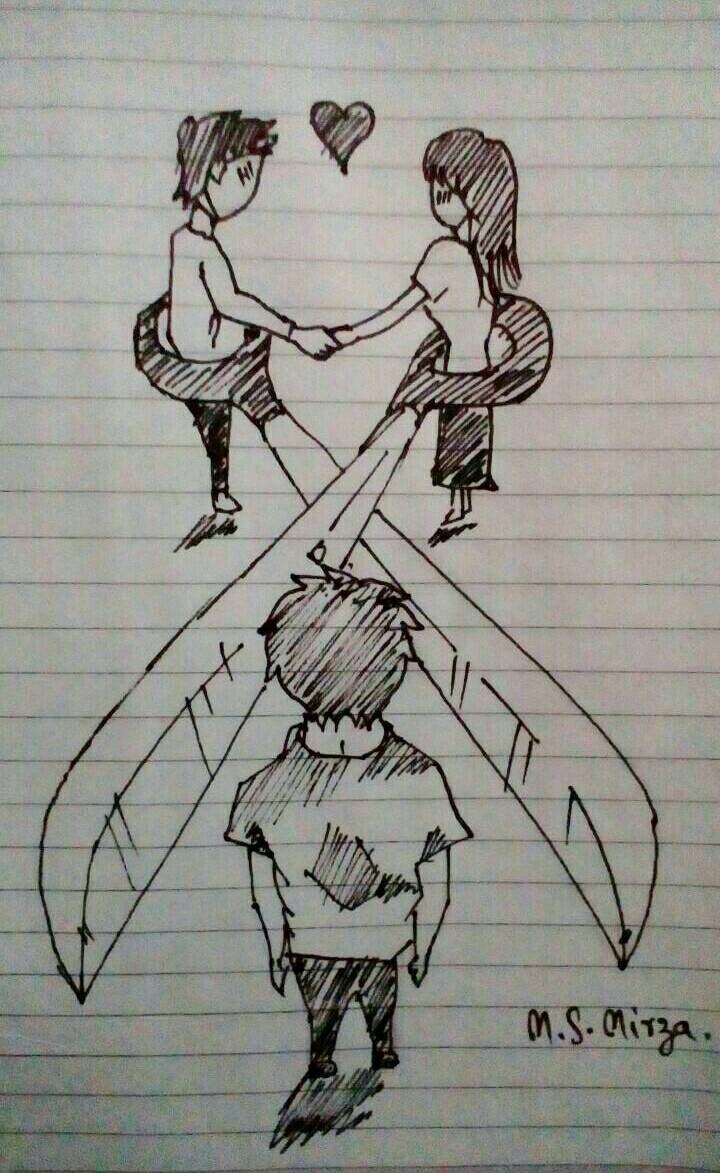 720x1173 Love Couple Drawing Love Couples Drawingmohd Shad