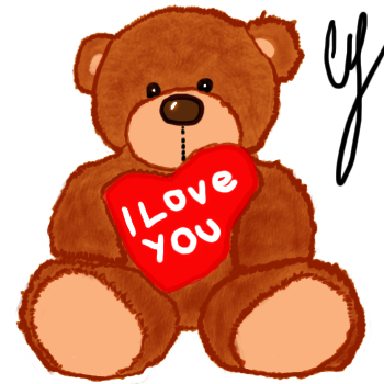 350x350 Teddy Bear I Love You By Ceciliay
