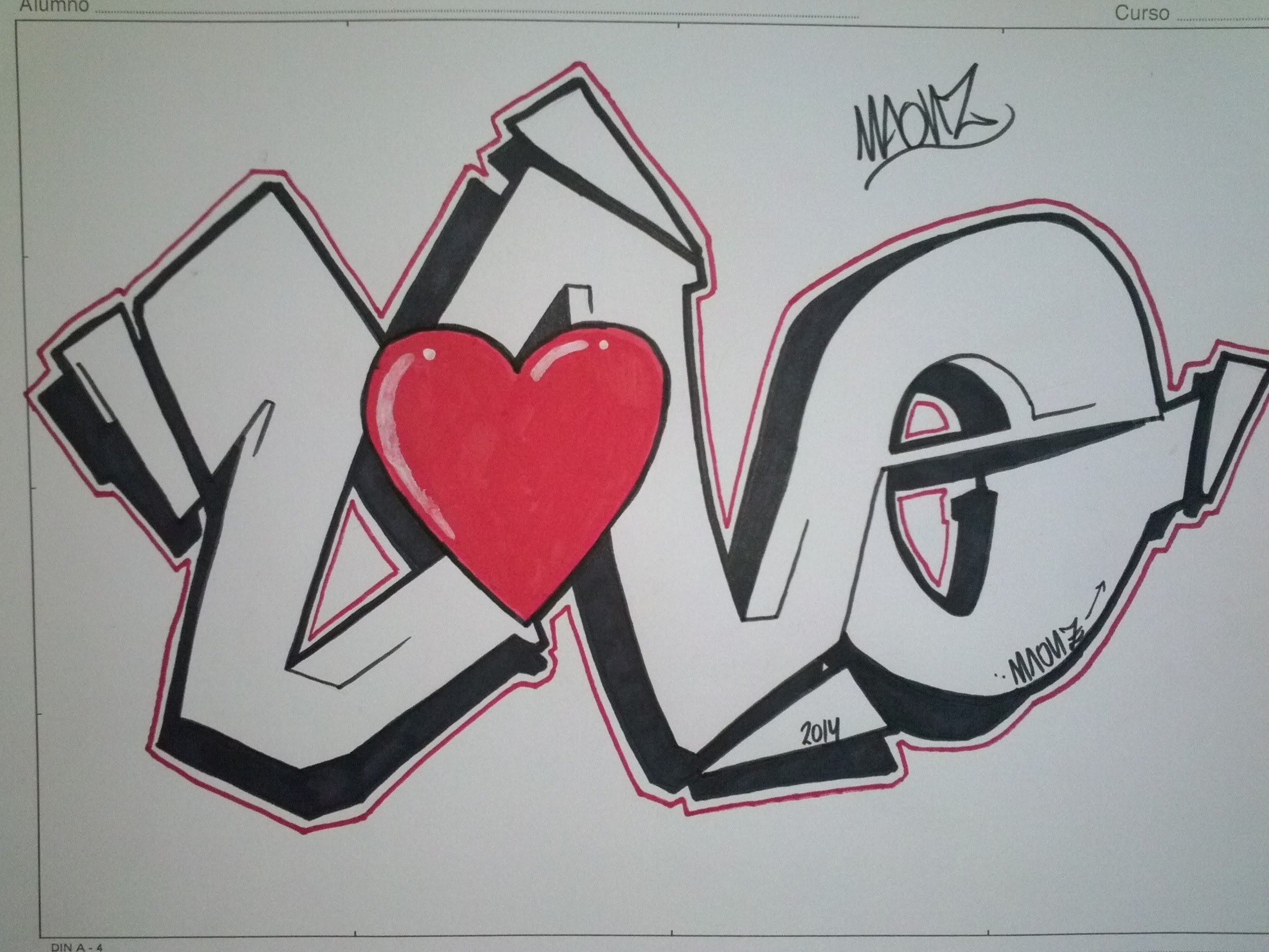 2592x1944 Graffiti Love You Drawing How To Draw Graffiti Love On Paper
