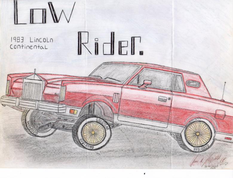 780x597 Low Rider Drawing By Hand