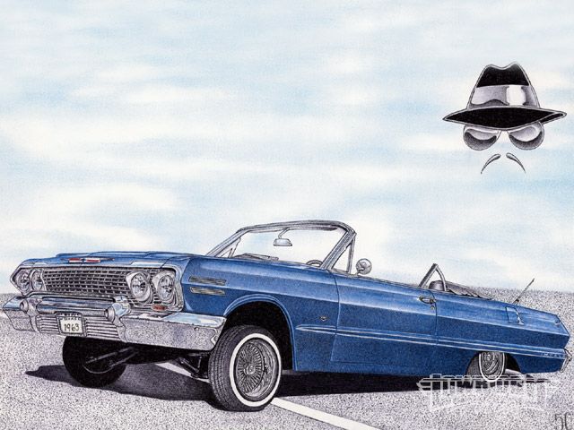 640x480 Lowrider Vehicle Artwork By Steve M Saucedo Lowrider Art