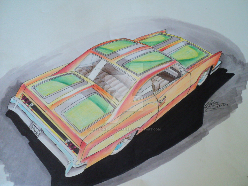1024x768 Lowrider Drawing By Prestonthecarartist