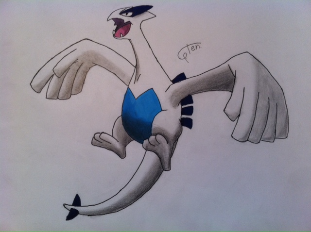 640x478 Old Pokemon Drawing No. 4 Lugia By Randomous