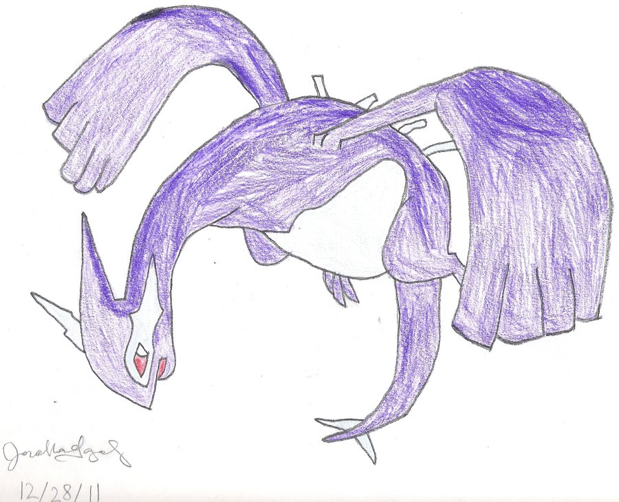 900x730 Shadow Lugia Drawing By Auraknight95