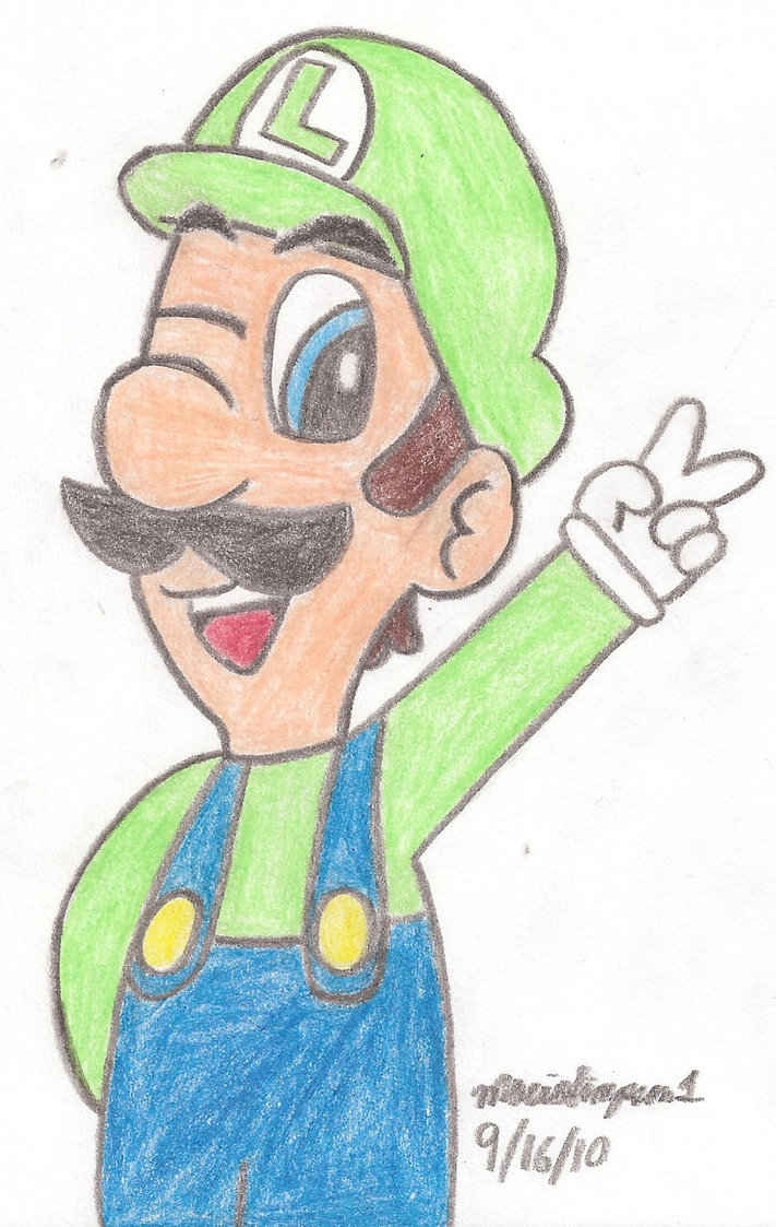 711x1123 Luigi Drawing By Mariosimpson1