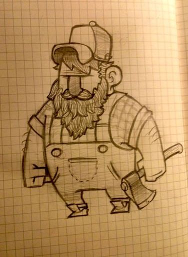 376x512 Woodcutter Clock Gothic Characters, Character