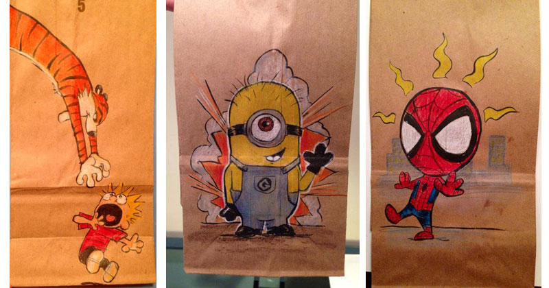 800x420 This Dad Has Drawn On His Son's Lunch Bag Every Day For 2 Straight