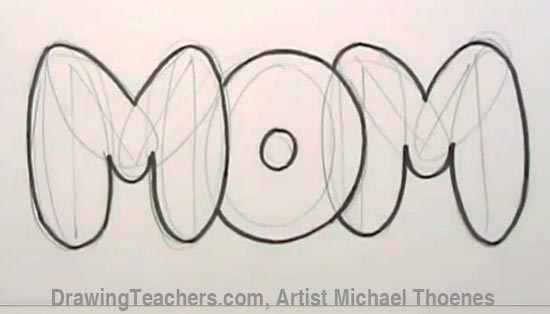 550x314 Mom In Bubble Letters