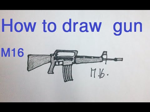480x360 How To Draw Gun (M16)