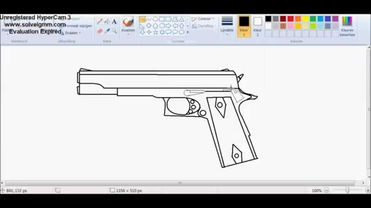 1280x720 Draw The M1911 In Paint