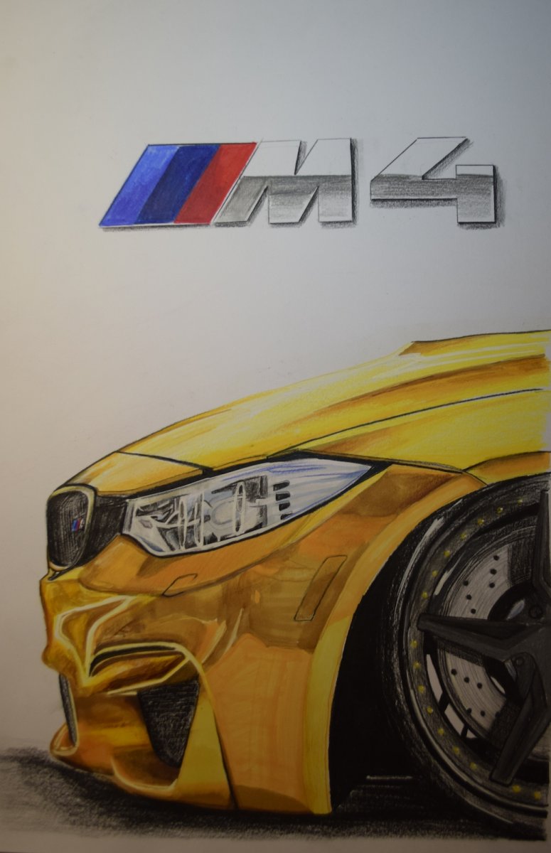 775x1200 Bmw M4 Detail Munich Car Drawing