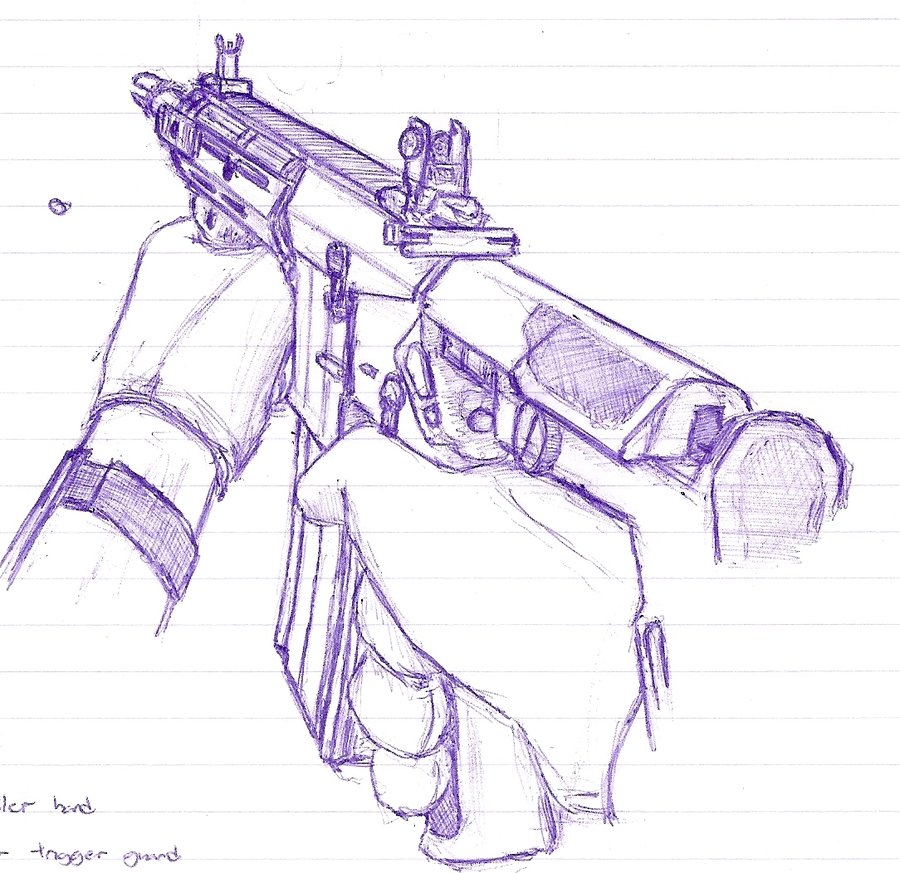 900x873 My Custom M4 Equalized Recoil Original Sketch By T3h Guy