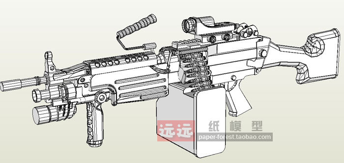 700x332 Free Shipping Handmade Diy Measurement M249 Light Machine Guns