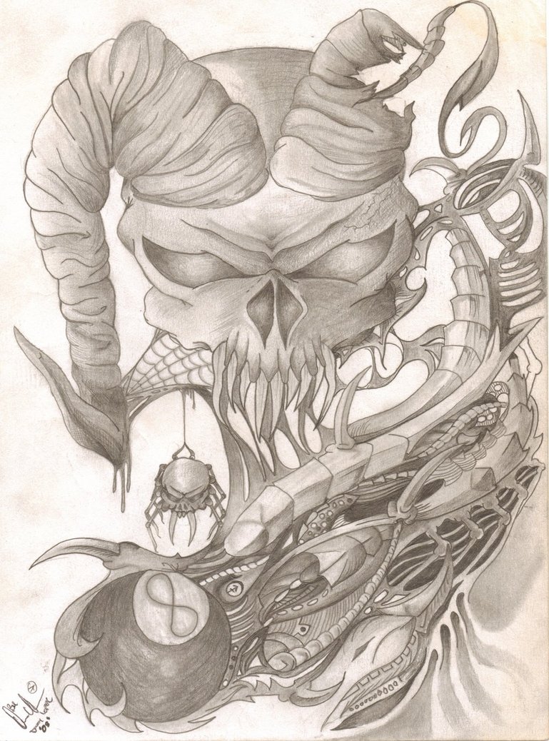 769x1038 Skull With Eight Ball By Mad Face