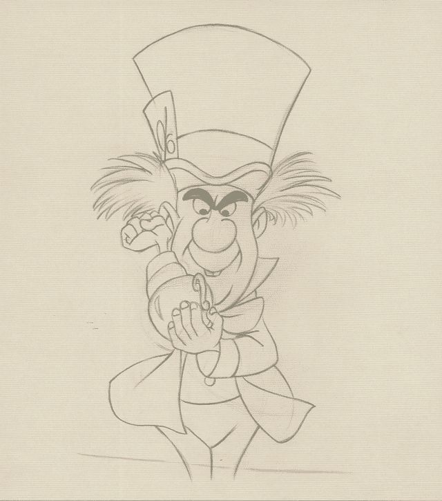 640x725 The Mad Hatter By Milt Kahl