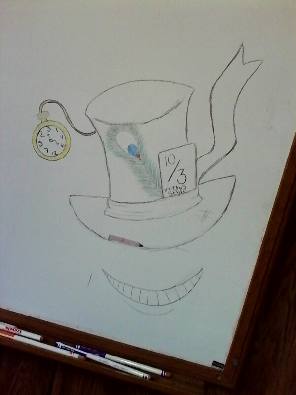 600x800 My Mad Hatter Hat Drawing My Drawings Mad Hatter