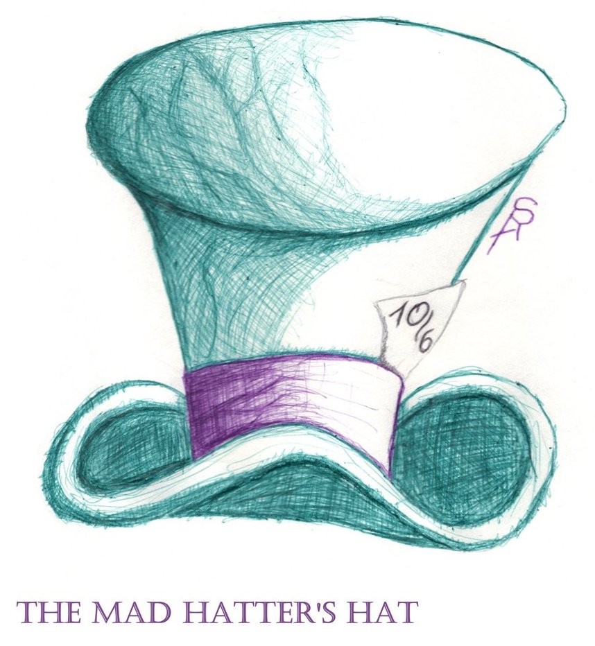 Mad Hatter Hat Drawing at GetDrawings | Free download